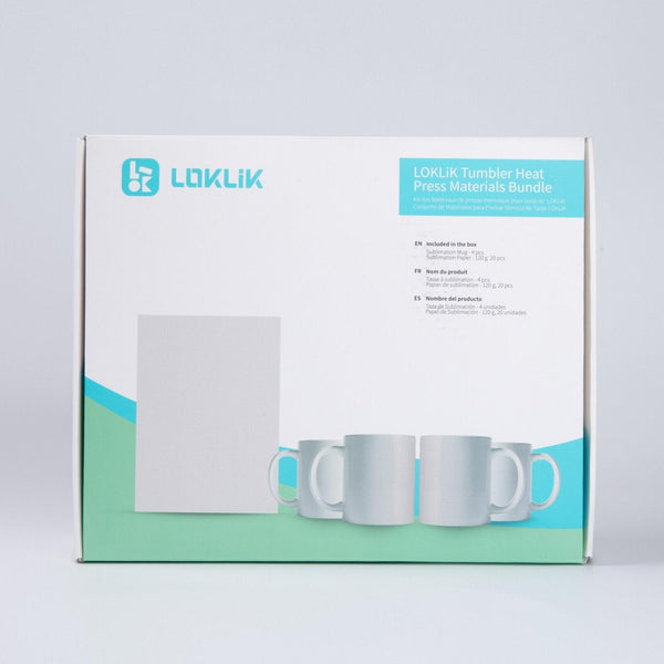 LOKLiK startpakke til bil tumbler varmepresse – 4 kopper + 20 sublimeringspapirer