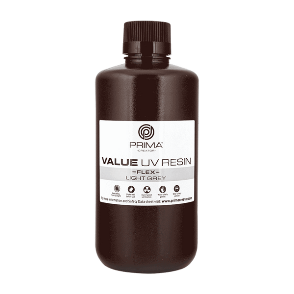 PrimaCreator Value Flex UV Harz - 1 kg - Lysegrå