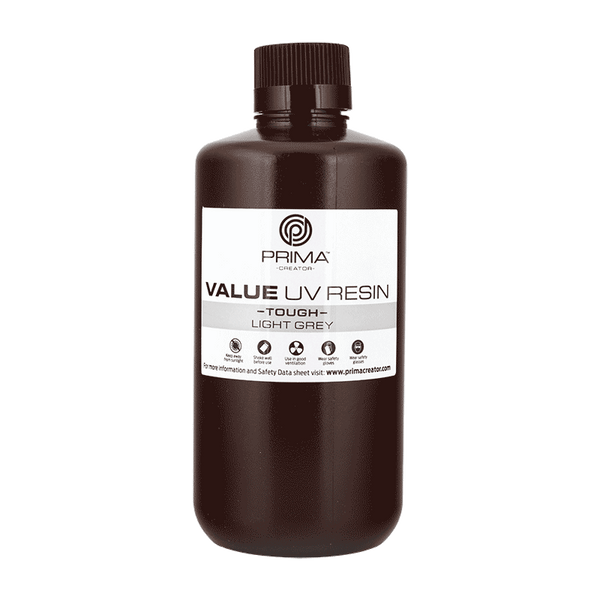 PrimaCreator Value Tough UV Harpiks (ABS Lignende) - 1000 ml - Lys Grå