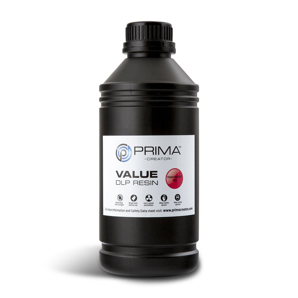 PrimaCreator Value UV/DLP Harz - 1 kg - Transparent Rød