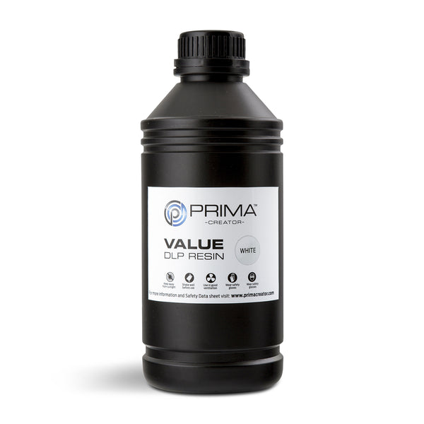 PrimaCreator Value UV/DLP Harpiks – 1000 ml Hvid