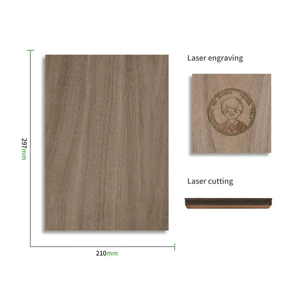 xTool 3 mm valnød krydsfiner (6-pak)